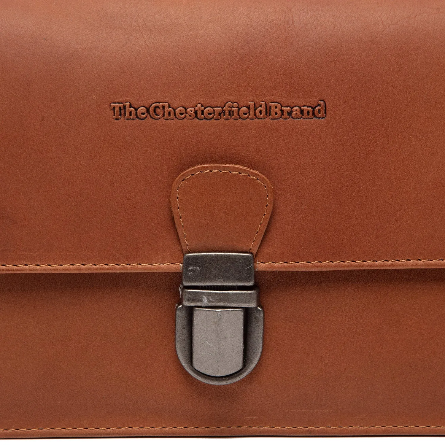 Leather Shoulder Bag Cognac Lucca