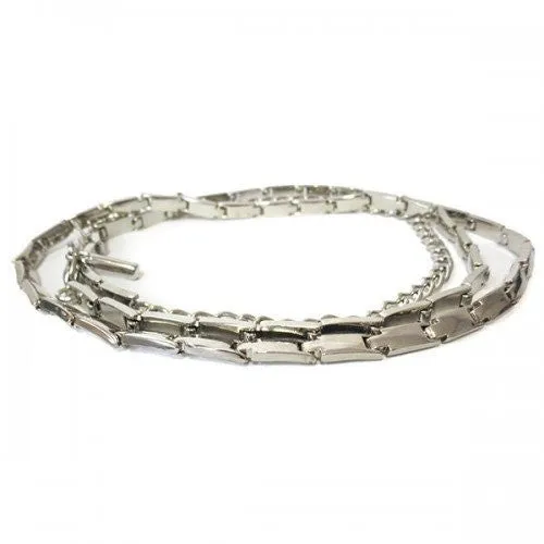 LIZZY - Womens Silver Metal Chain Belt - CLEARANCE