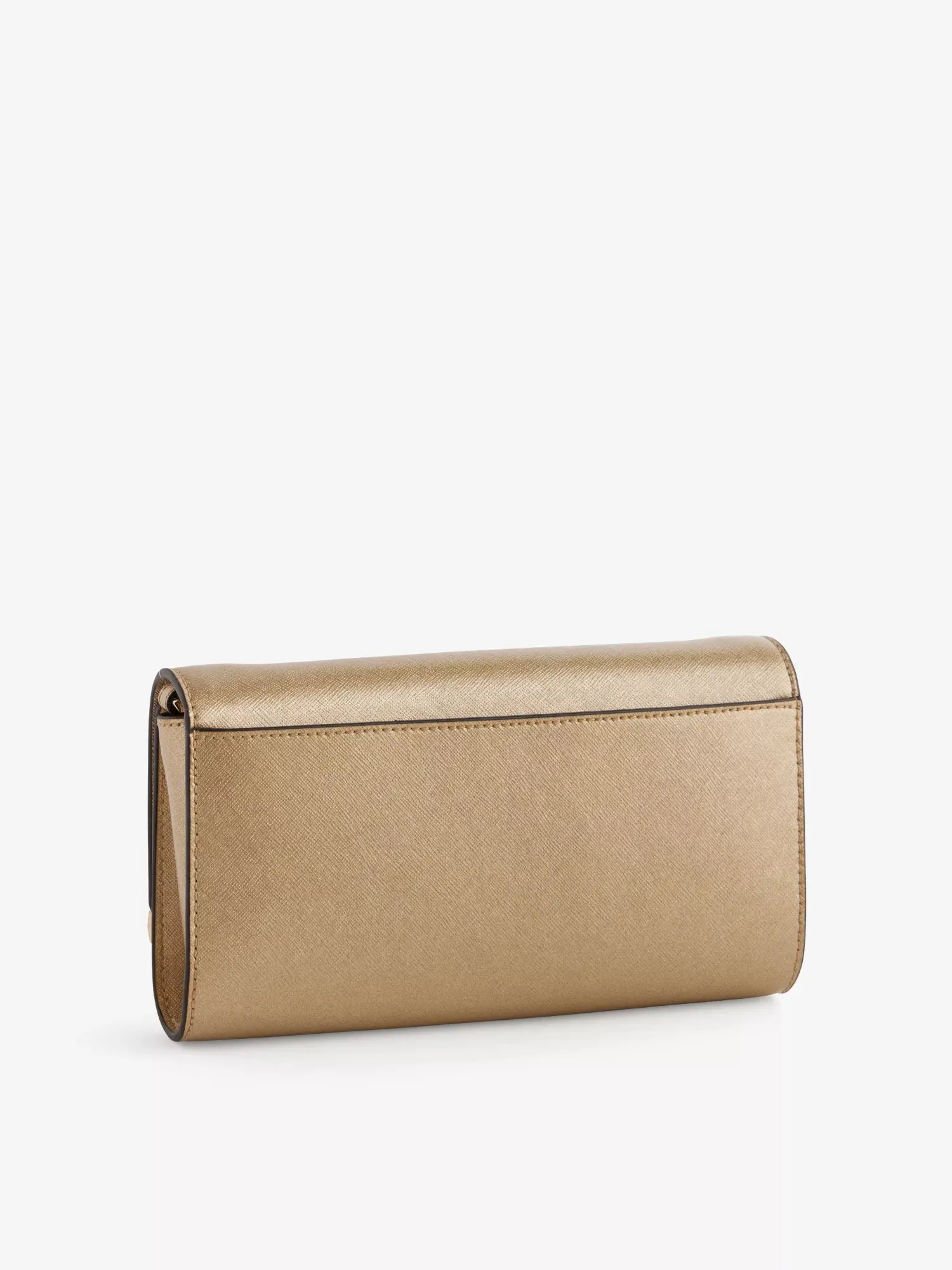 Mona metallic leather clutch