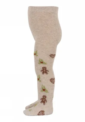 MP Denmark: Christmas Tights - Beige Melange