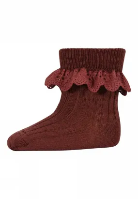 MP Denmark: Lea Socks Lace - Hot Chocolate