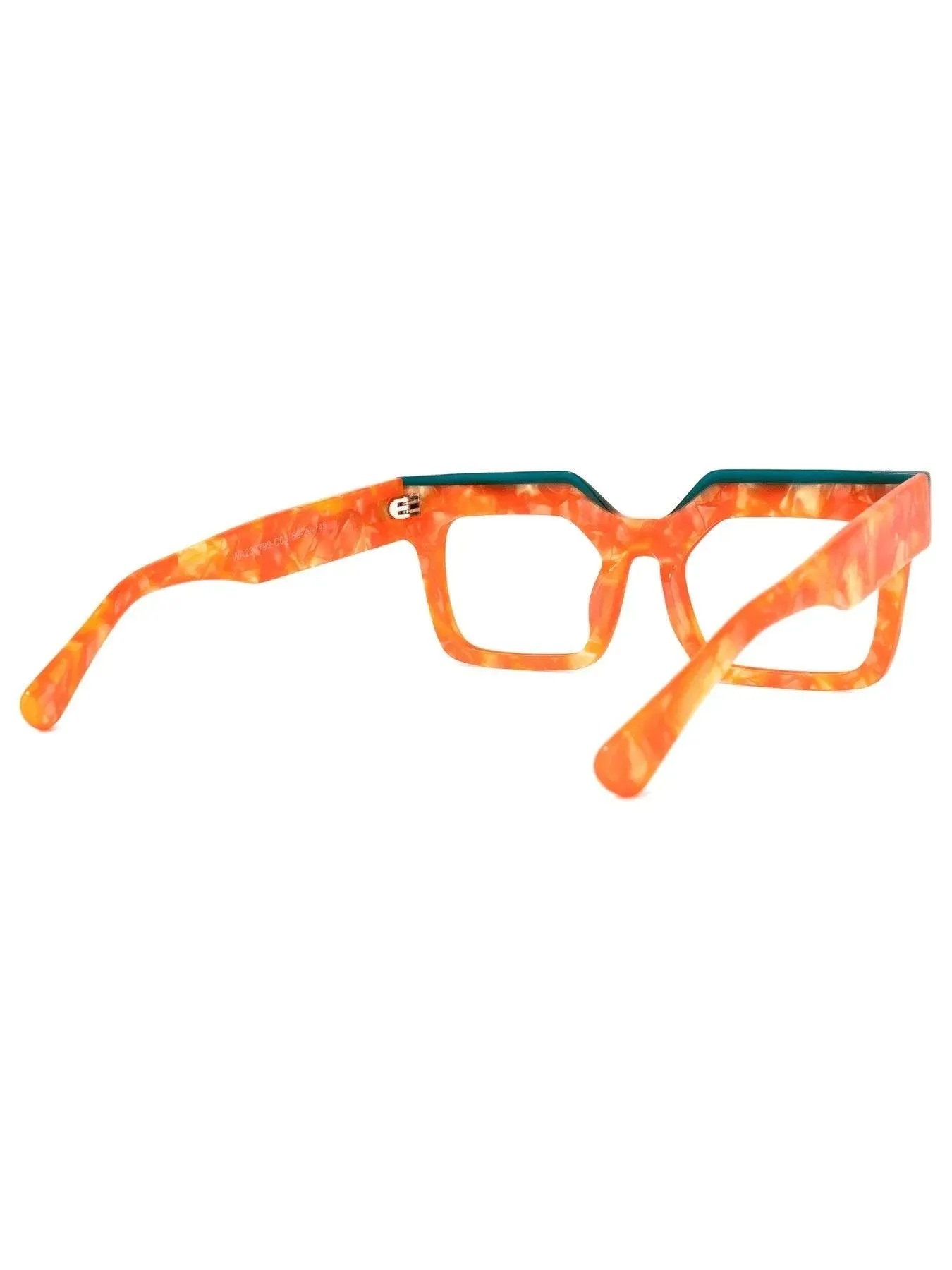 Rectangle Acetate Eyeglass Frames Bold Orange Statement