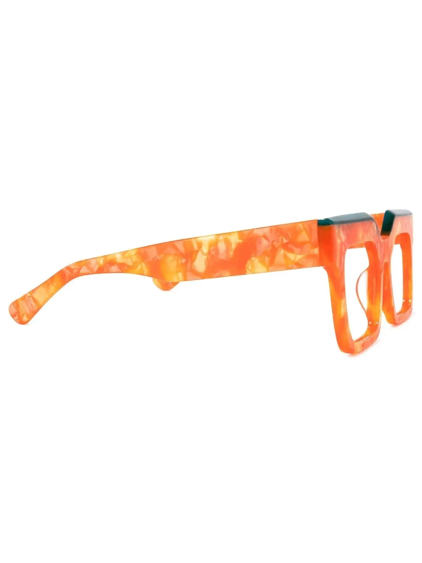 Rectangle Acetate Eyeglass Frames Bold Orange Statement