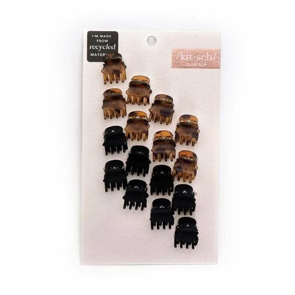 Recycled Plastic Mini Classic Claw Clips 16pc