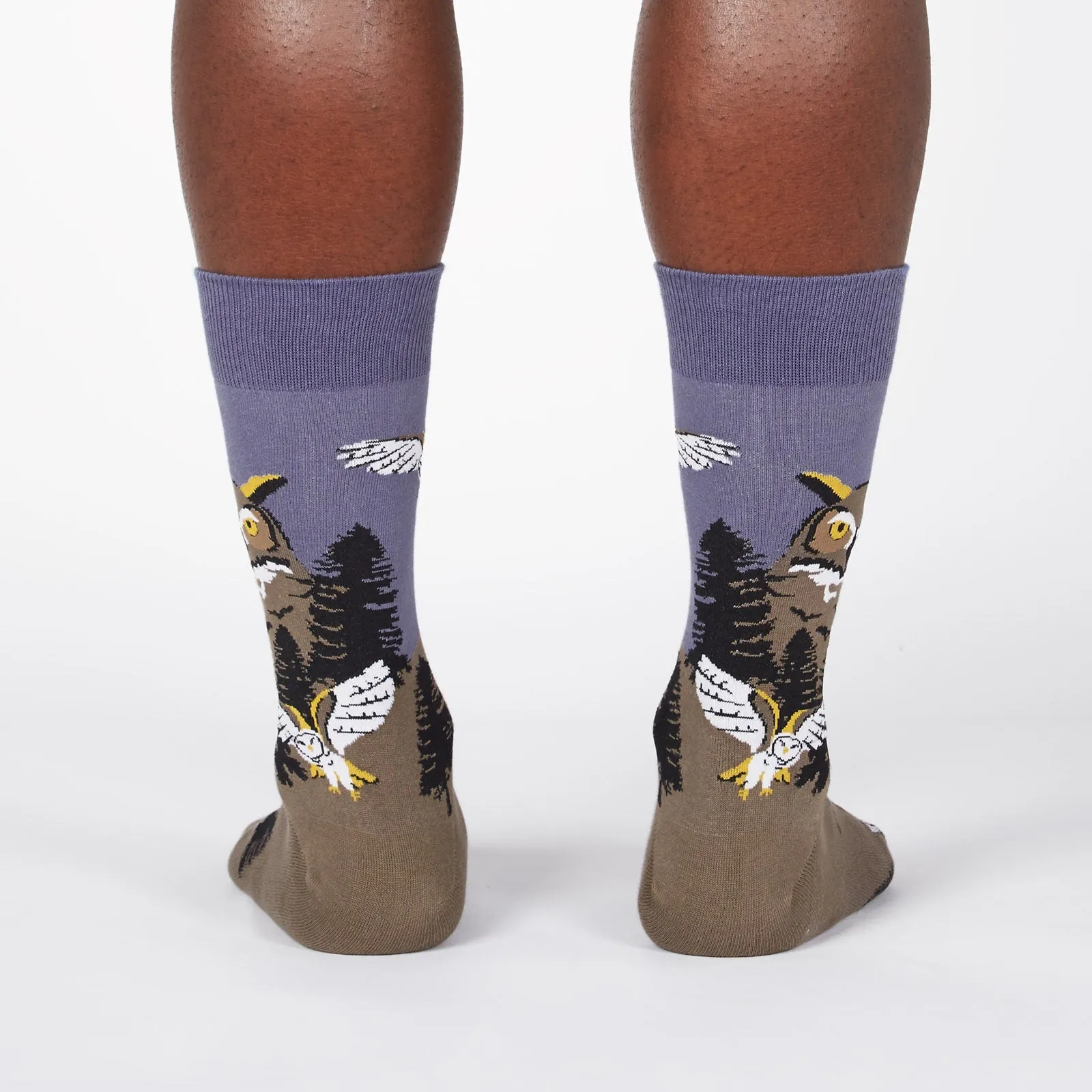 Sock it to Me Owl Mountain Mens Crew Socks