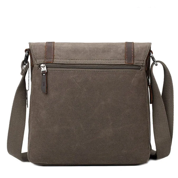 Troop Heritage Canvas Leather Brown Satchel Messenger Bag