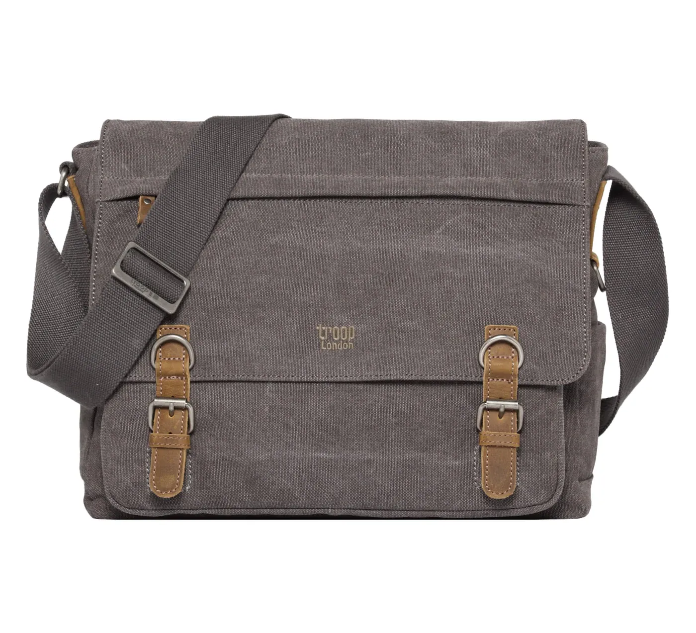 Troop London Classic Charcoal Canvas Flight Bag