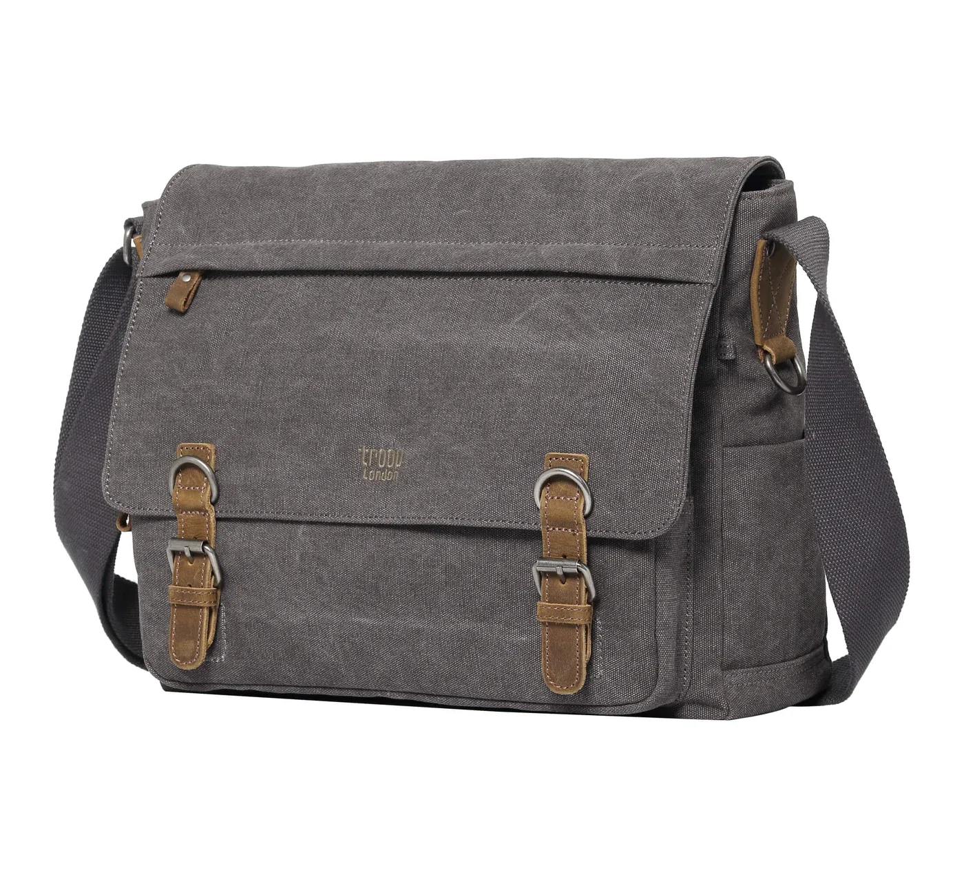 Troop London Classic Charcoal Canvas Flight Bag