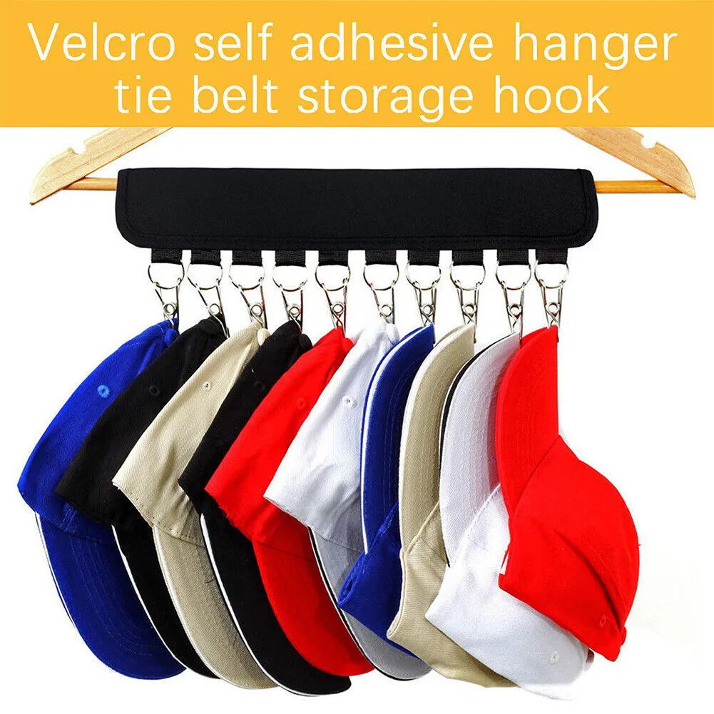 US 1-2 Pcs Hat Organizer Baseball Cap Storage Stainless Steel Clip Holder Hanger