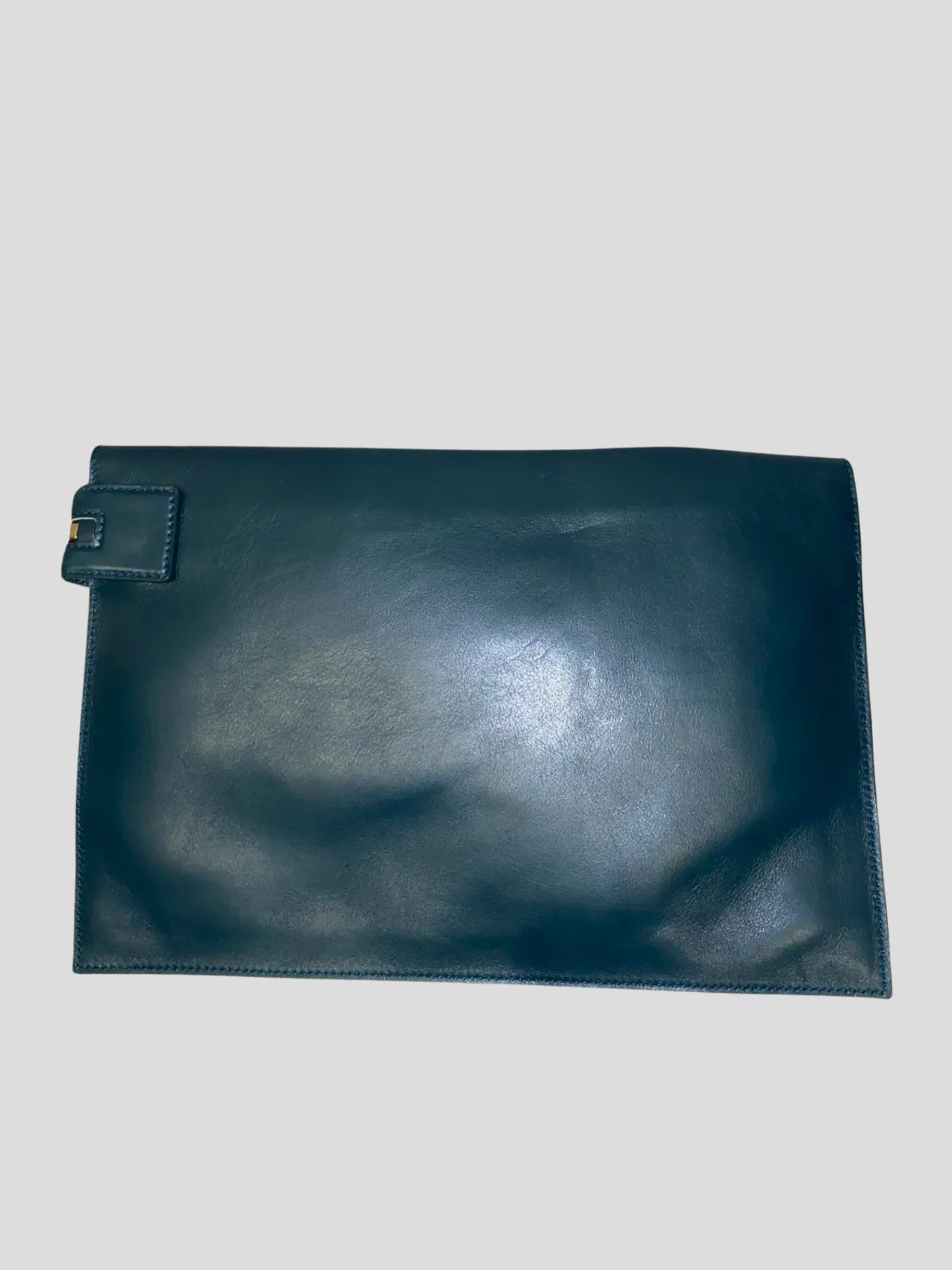 Victoria Beckham leather navy clutch