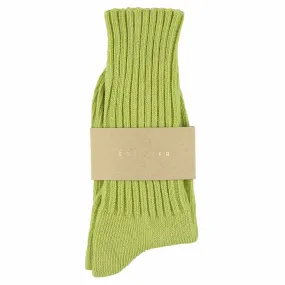 Women Crew Socks - Green Banana