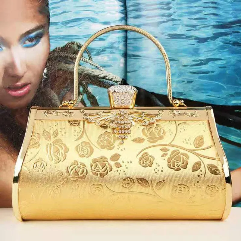 Women Luxury Handbags Diamonds Metal Small Day Clutch Party Evening Dress Evening Bags Wedding Female Purse Bags