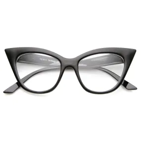 Women's Retro 1950's Clear Lens Cat Eye Glasses