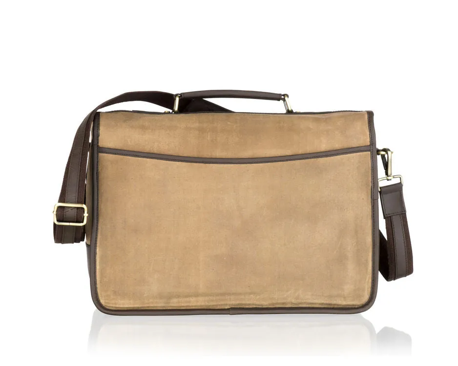 Woodland Leathers Canvas Two Toned Messenger